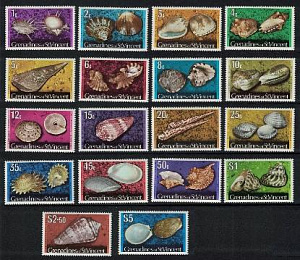 Гренадины и Сент Винсент, 1974, Раковины, 19 марок